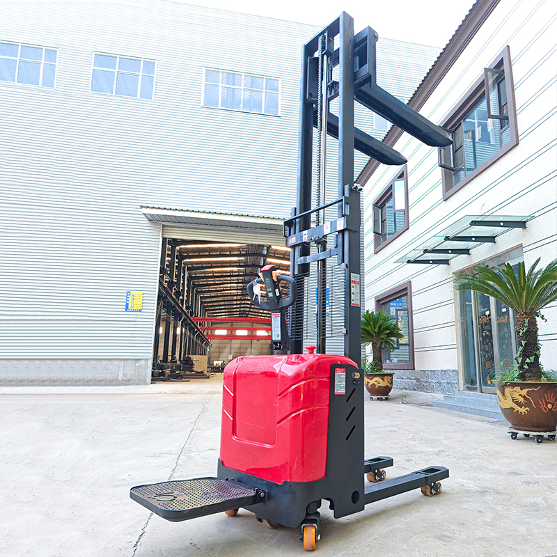 Electric Pallet Jack Forklifts Small Warehouse Narrow Aisle Pallet New Electric Stacker Lifter 1.5 Ton 2ton Electric Stacker