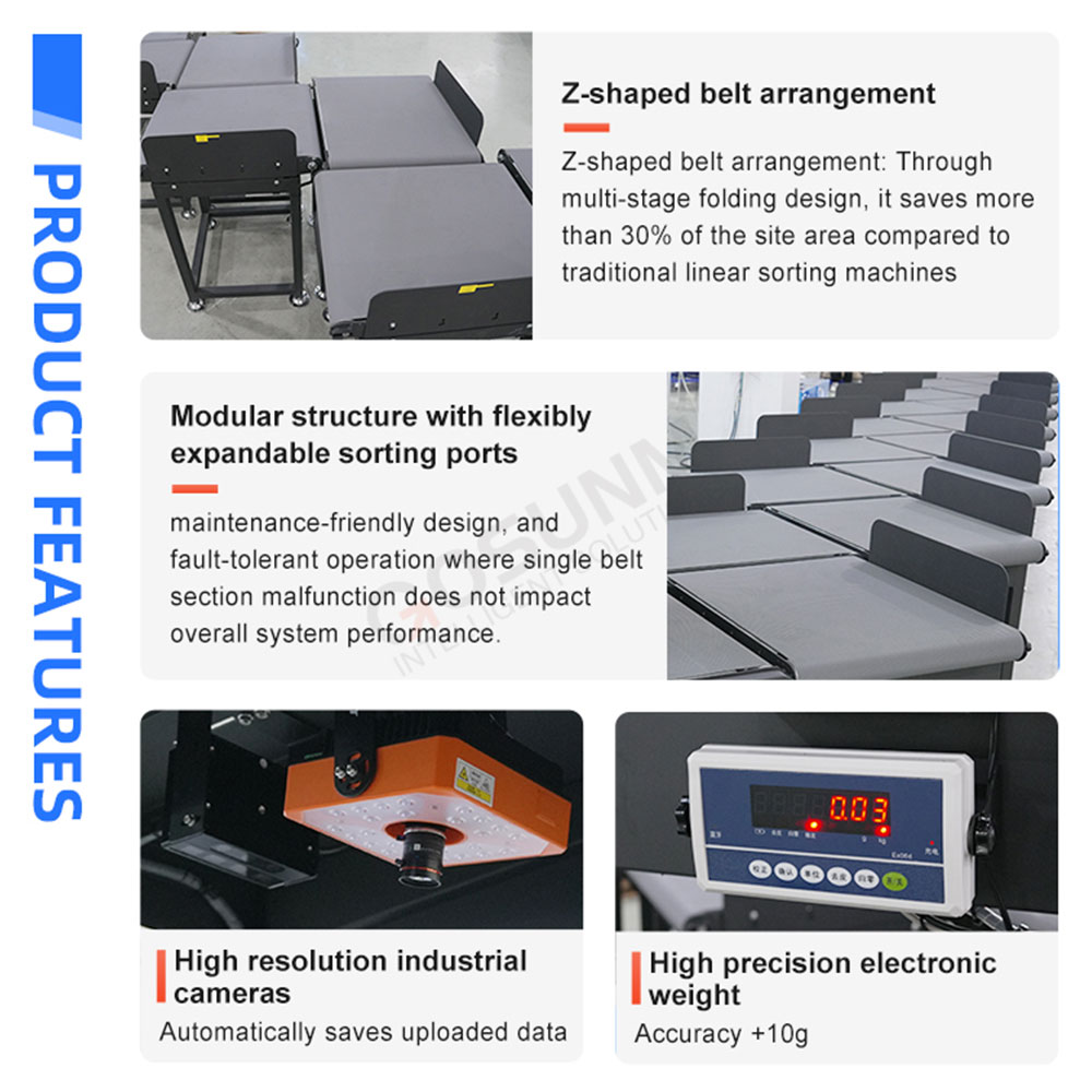 Z-Type Sorter Automatic Warehouse Parcel Sorter Machine Adjustable Speed Retail E-commerce Fulfillment Sorting Solutions