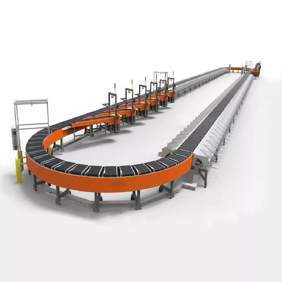 Dimension Weighing Scanning System Parcel Sorting Machines Cross Belt Sorter