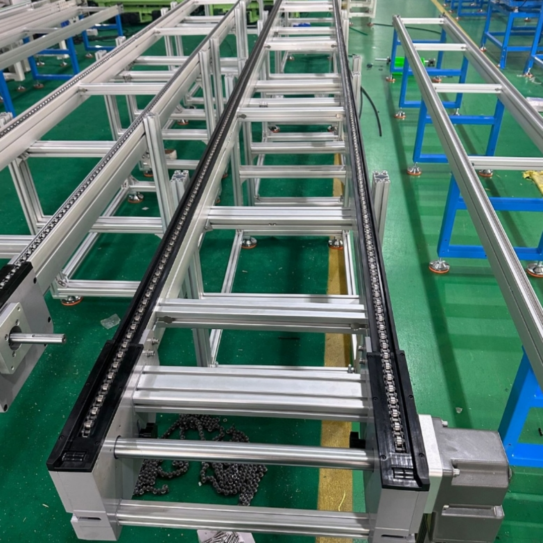 Heavy Duty Pallet Chain Conveyor System With Modules Automatic Accumulating Conveyor for Warehouse Logistics Distribution Center