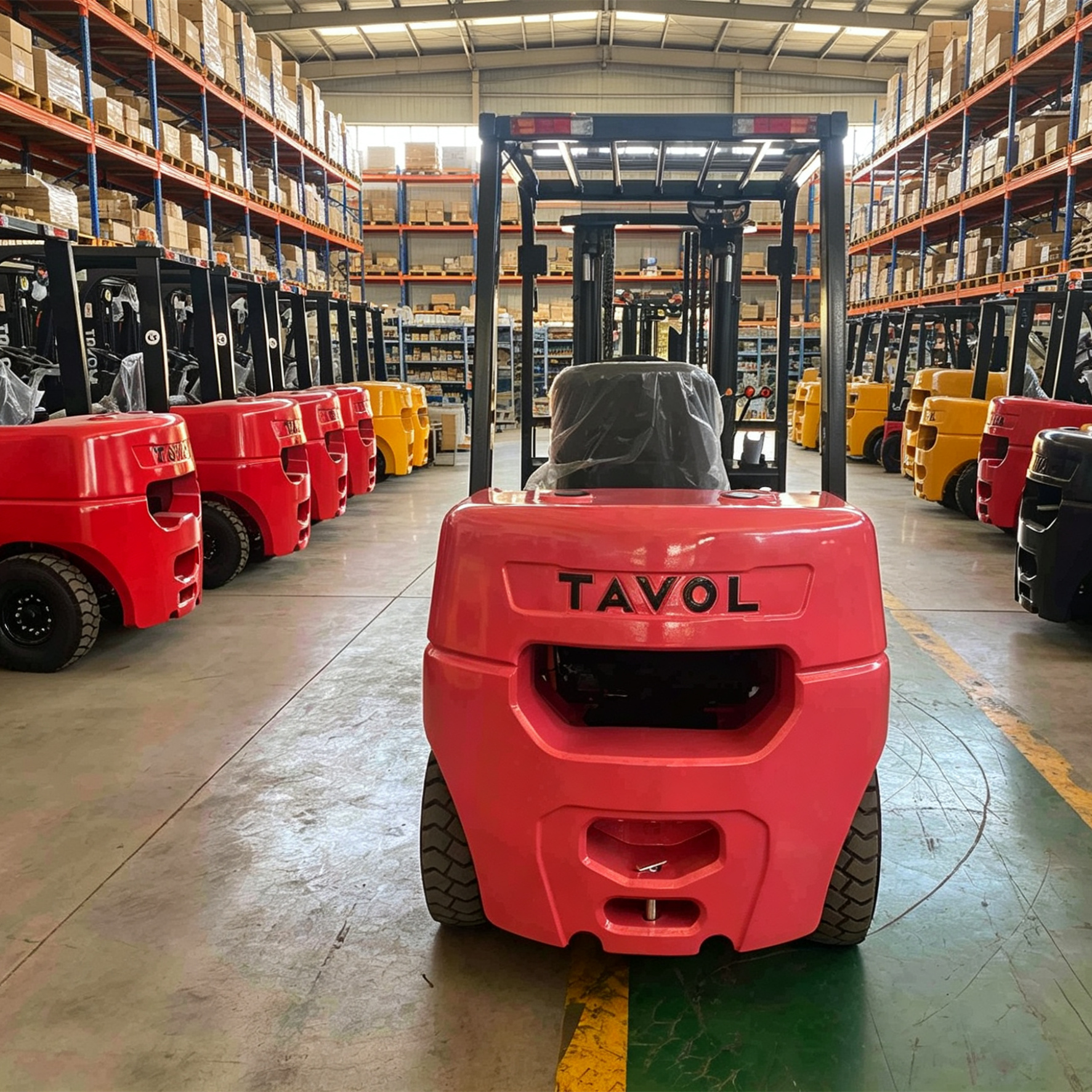 Heavy Duty 3Ton Electric Forklift Four Wheel Electric Forklift For Cargo Loading Unloading