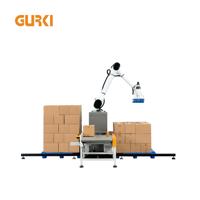 Gurki Automatic PLC High-Speed Stacking Robot System For Cartons Box Palletizer Machine
