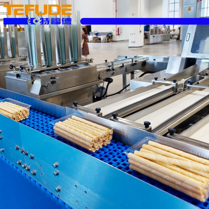Tefude Fully Automatic Sorting Feeding Packing Line for Biscuit Snack Flow Packaging