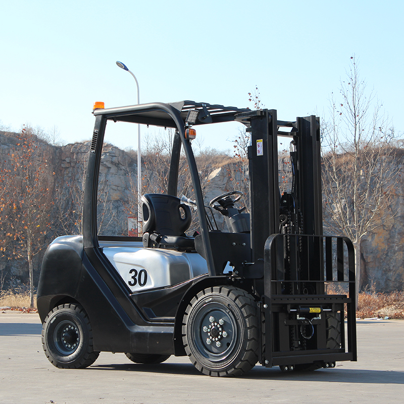 Optional Attachments Fully Hydraulic Self Loading Forklift Warehouse Forklift Pallet Stacker Forklift 1 Ton Forklift