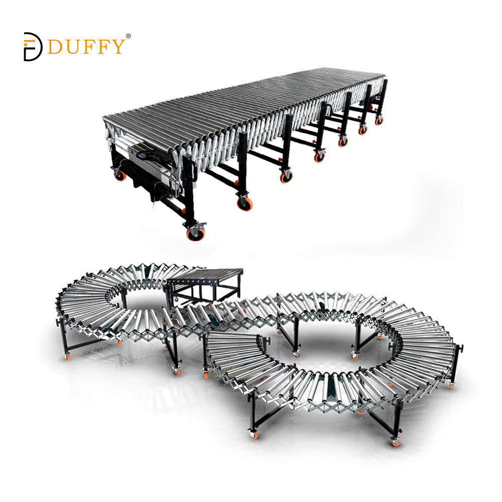 Best Price Super Heavy Duty Return Stainless Steel Powered Chain Design Telescopic Curve Line Transfer Roller Conveyor