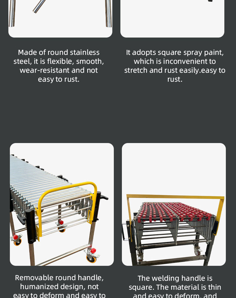Warehouse Transportation Fully Automatic Steel Chain Distribution Machine Flexible Telescopic Conveyor for Assembly Line