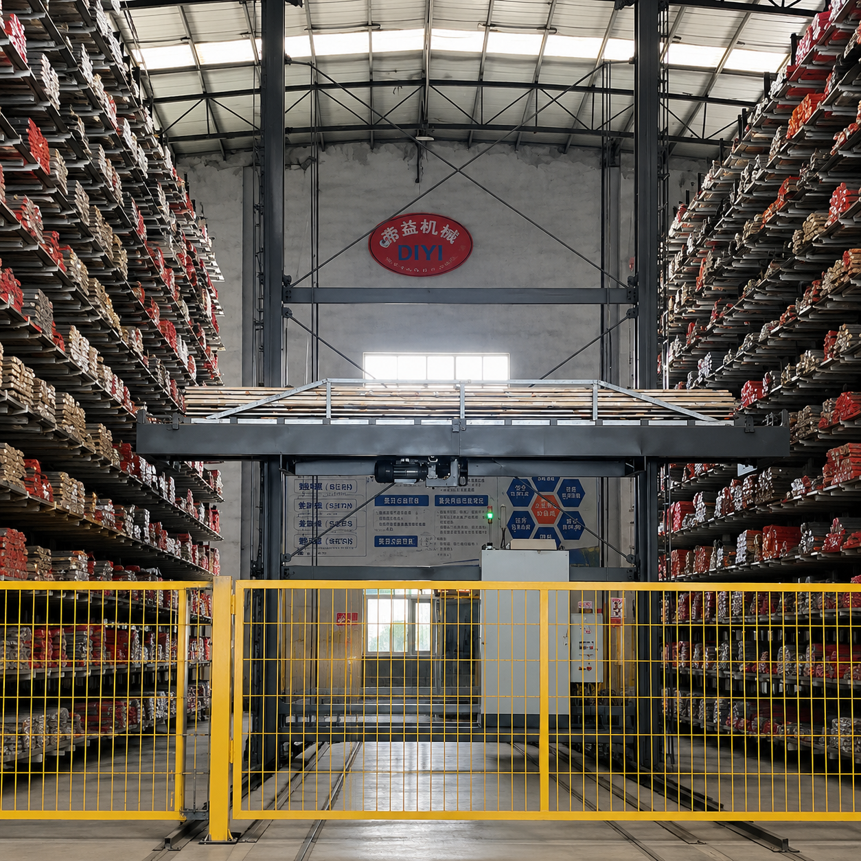 Automated Intelligent Logistics Storage AS/RS System Stereoscopic Warehouse Honeycomb Long Material Storage