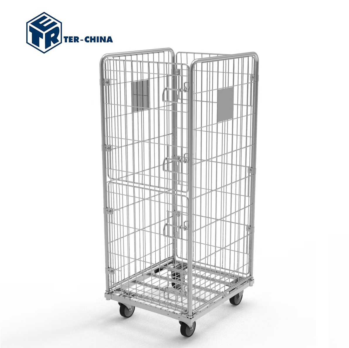 Laundry Roll Cage L710xD800xH1800mm Galvanized Logistic Roll Container Trolley For Linen Laundry Service Cargo&amp;Storage Equipment