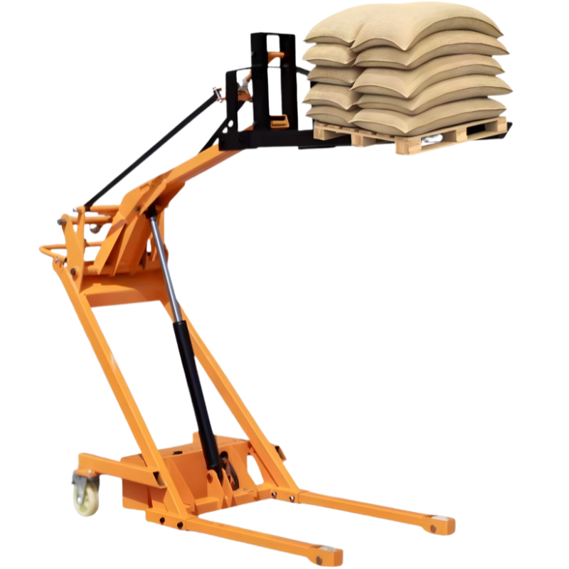 Best Selling Curved Arm Unloading Truck Articulated Arm Forklift Electric Stacker With Boom For Temporary Lifting Tasks