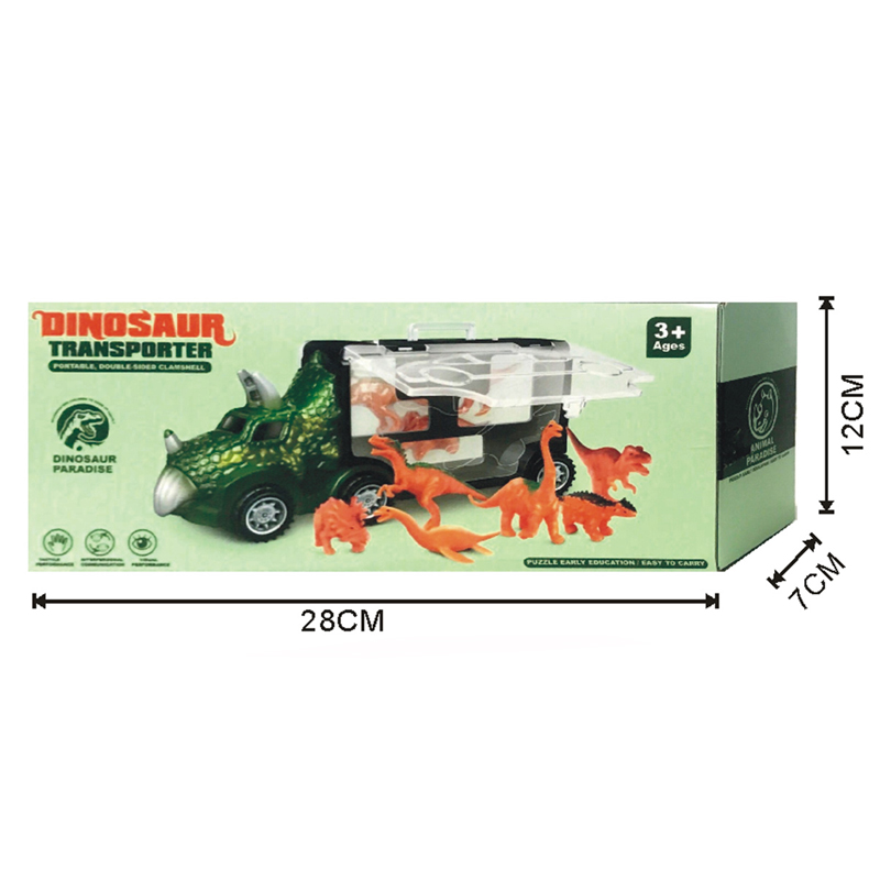 Wild Animal Dinosaurio Model Storage Transporter Triceratops Transport Car Carrier Truck Toys Dinosaur Truck for Kids Boys Girls