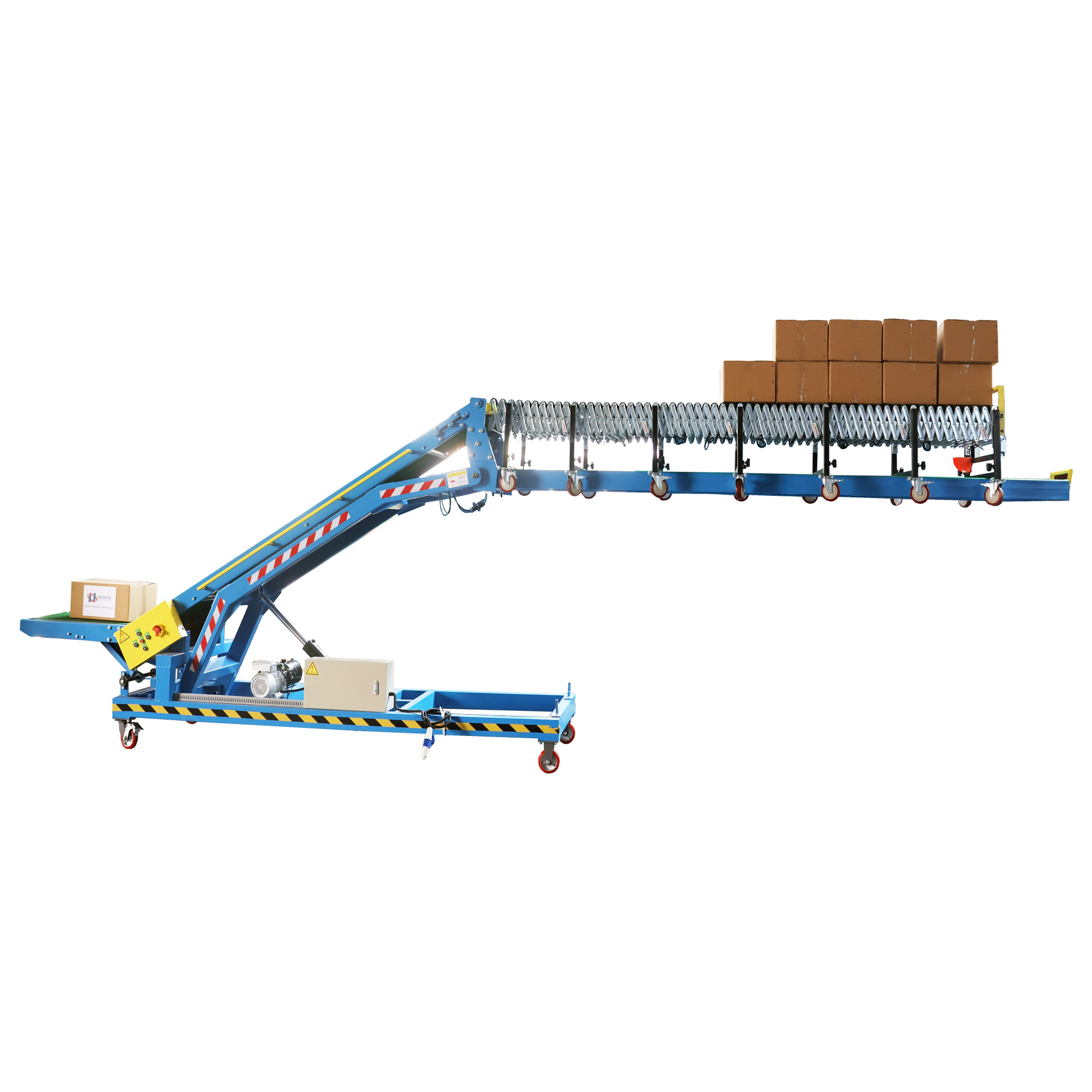 Adjustable Speed Mobile Automatic Belt Conveyor For Truck Container Loading Unloading For Warehouses And Distribution