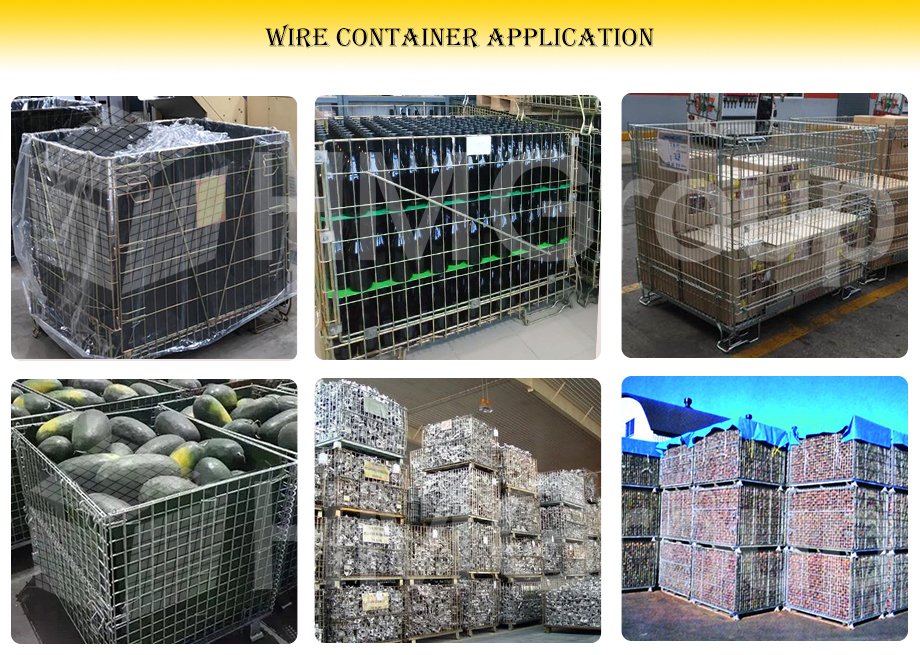 Optimized Logistics Turnover Easy Maneuvering Steel Structure Collapsible Roller Metal Container