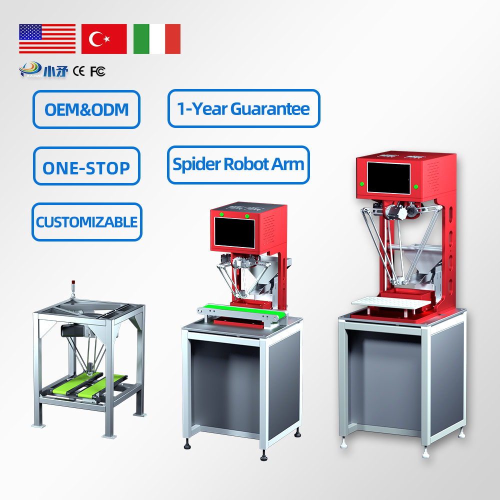 High Efficiency Pick and Place Spider Arm Robot for Goods Sorting Core Components Include Gearbox Motor Engine