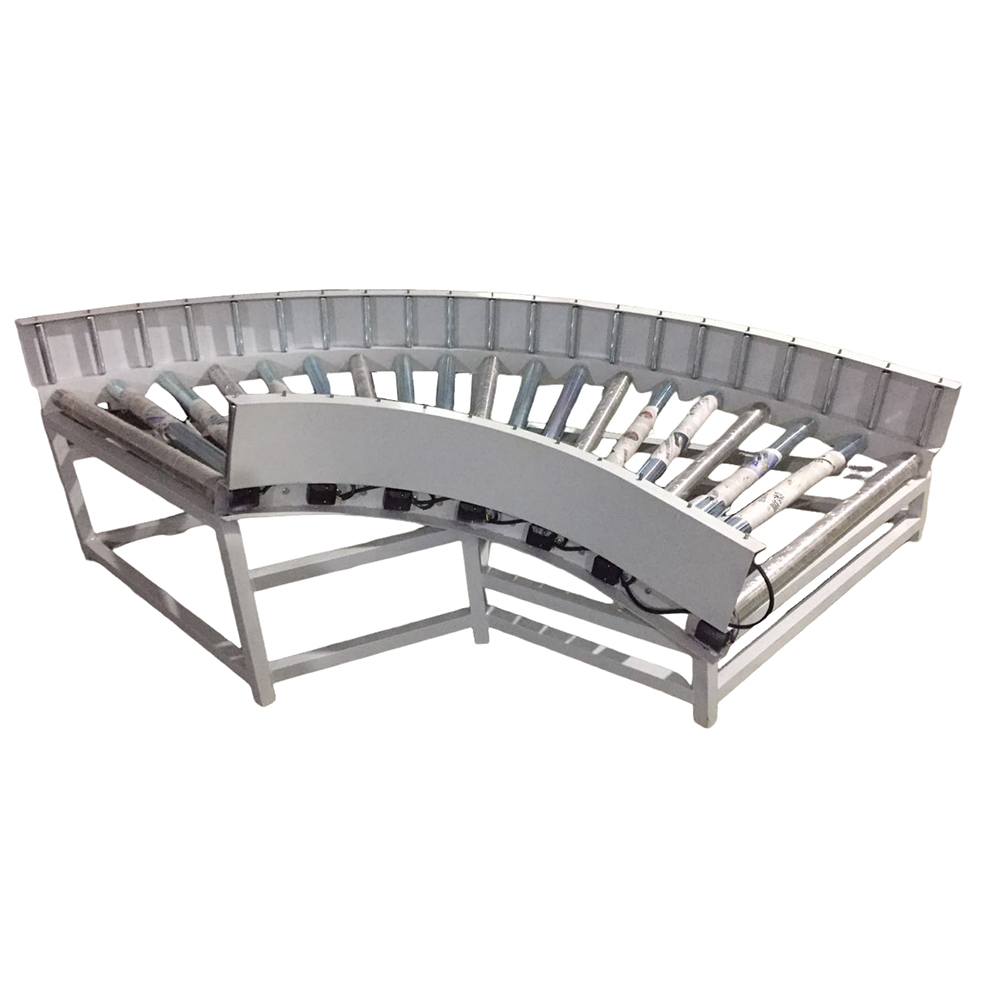Logistic Hub Parcel Sorting System Driven 90 Degree Roller Conveyor
