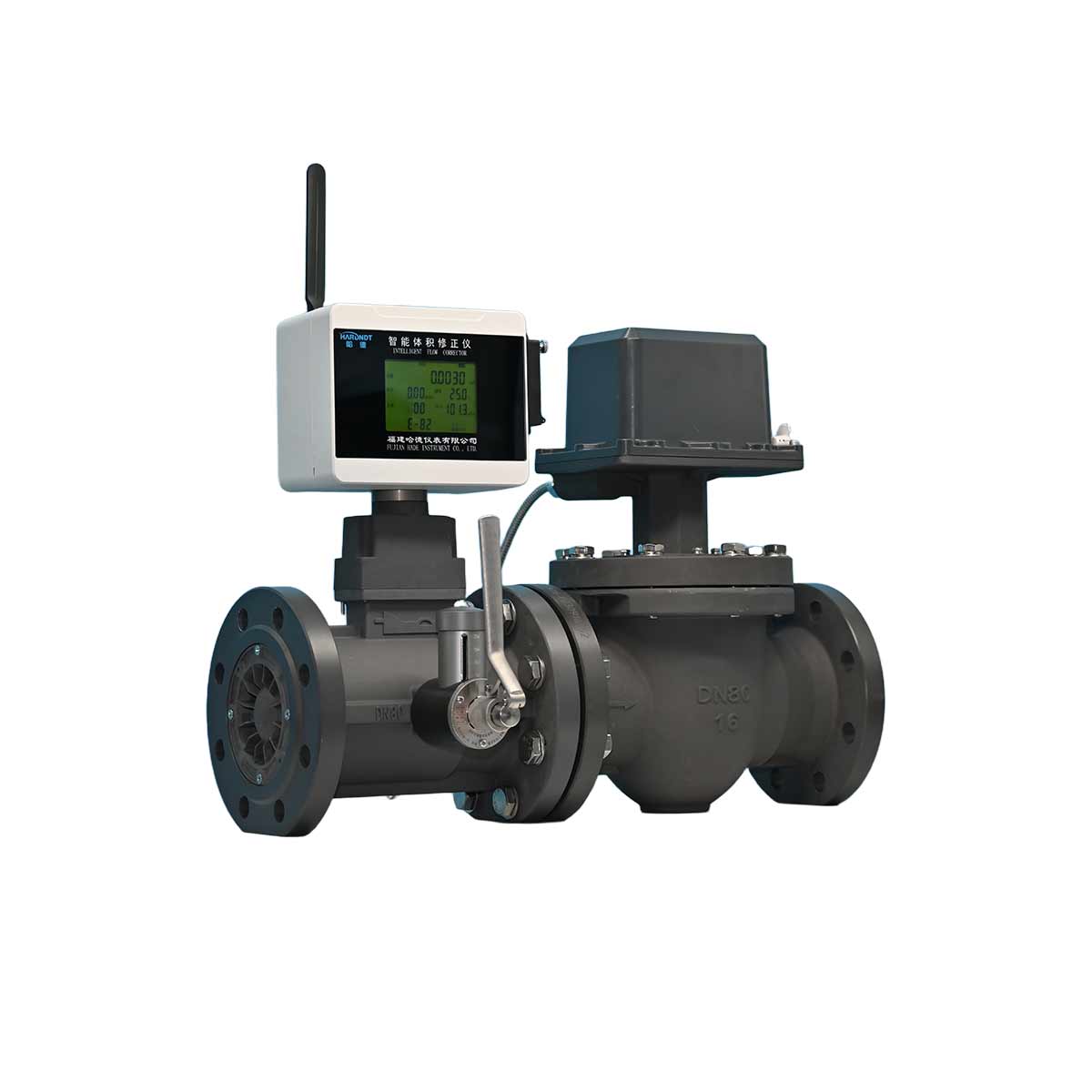 DN100 Hade Gas Turbine Flow Meter +/-1% Accuracy 1-1.6 Measurement Range Shut-Off IC Card Prepayment System Motorized Valve |