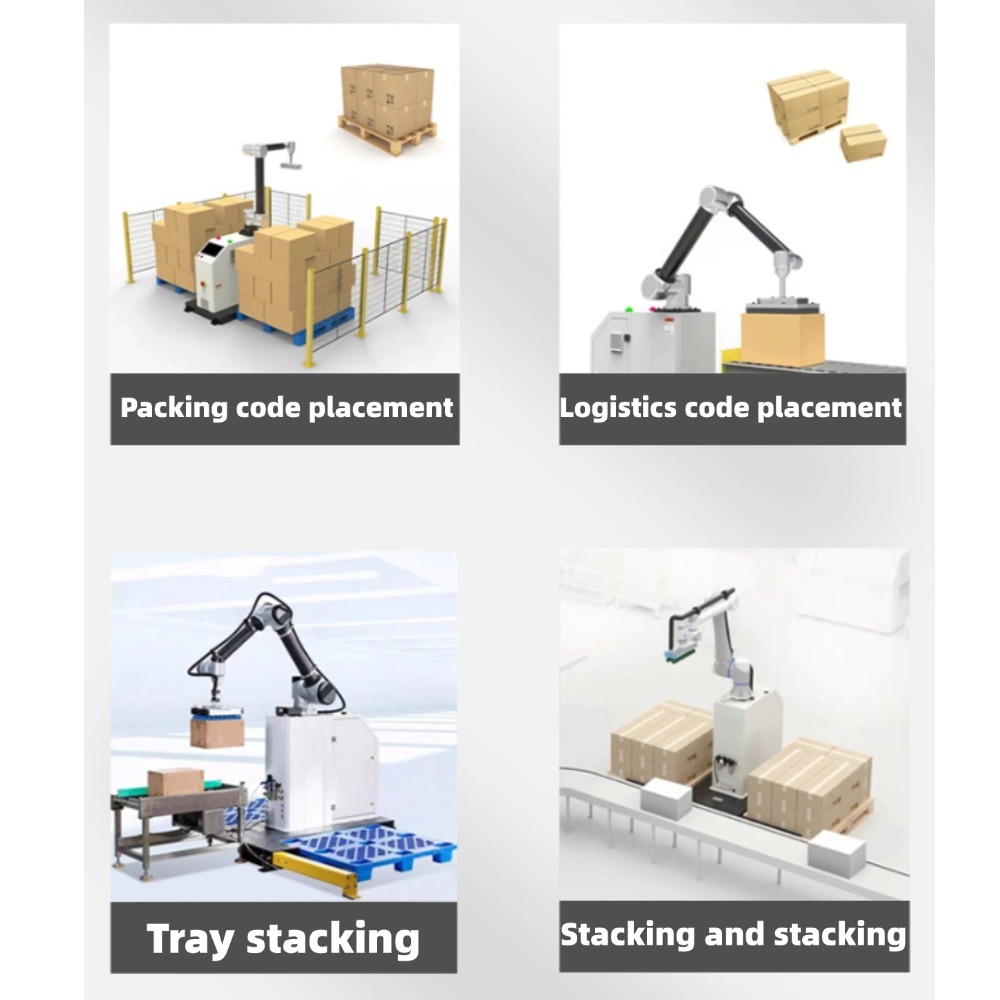 Cooperative Robot 6 Axis Arm 5kg Payload Carton Compatible Stacking Picking Loading Robot Palletizing Robot Collaborative