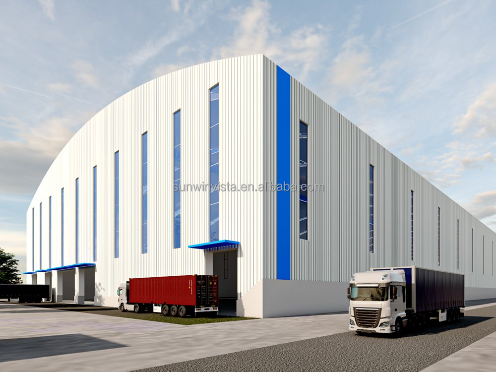 Warehouse Integrated STEEL STORAGE WORKSHOP With Racking System For Efficient Goods Classification And Storage