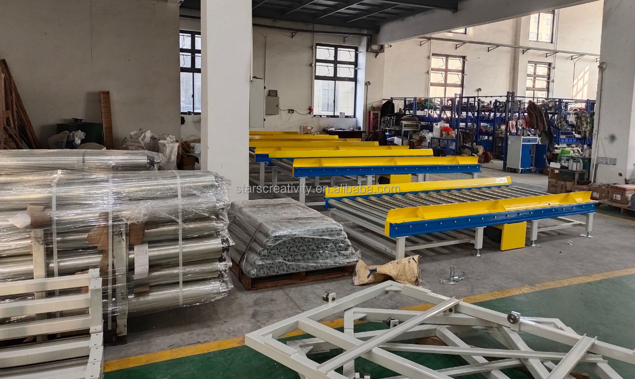 Customizable Warehouse Pallet Galvanized Roller Conveyor System/Pallet Pop-Up Transfer Conveyor for Sale