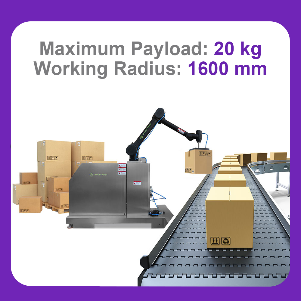 6 Axis Robot Palletizing System for Chemical Bucket and Drum Handling
