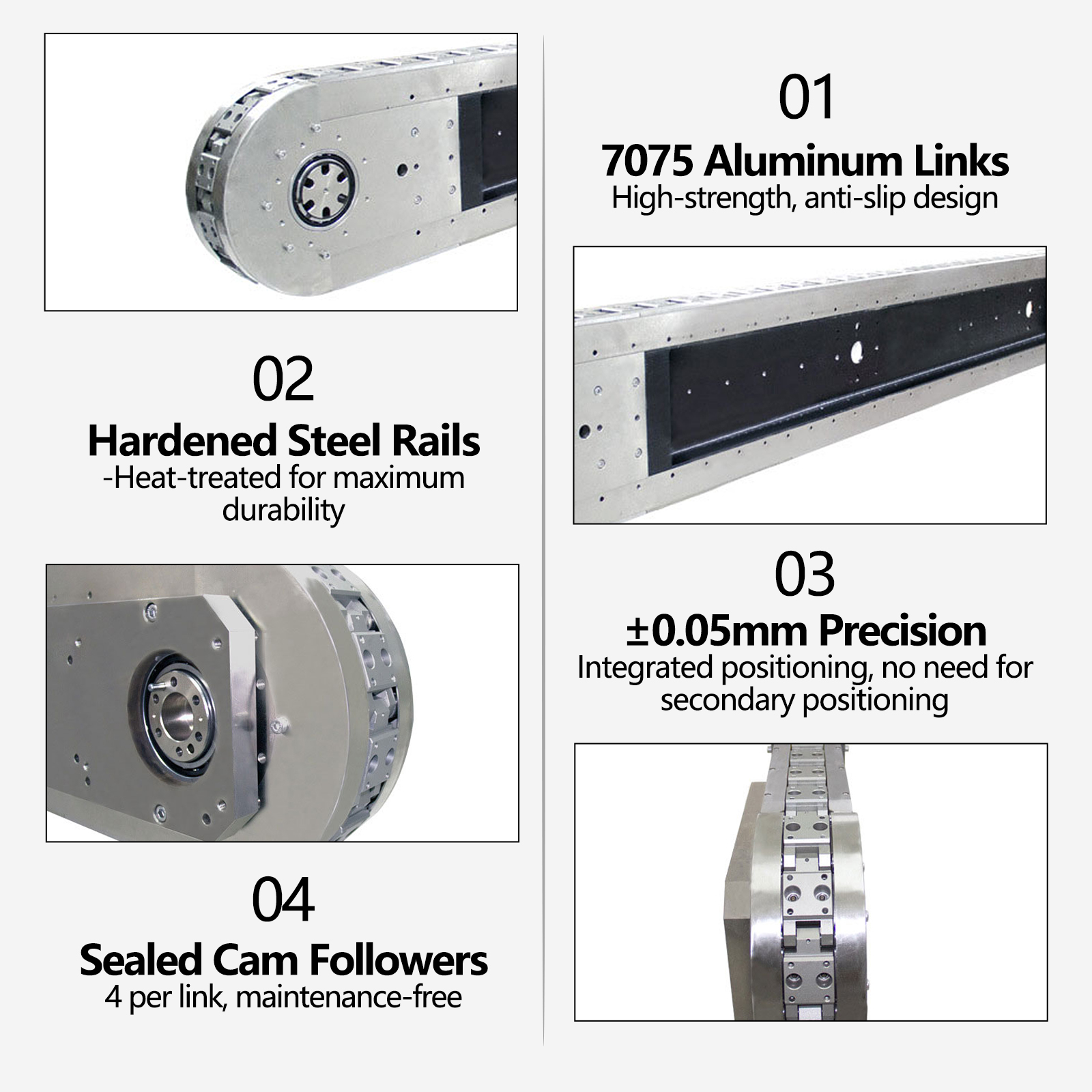 KNK Precision Link Indexing Conveyor Systems Chain Rail Circulation Conveyor Manufacturers for Automatic Welding Assembly