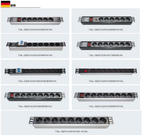 12 Way PDU Sockets Schuko/Euro Standard Power Distribution Unit