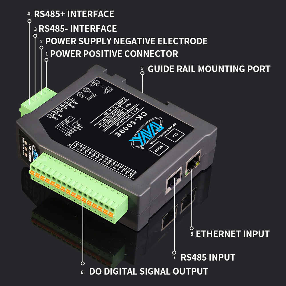 Ethernet Modbus TCP 8-Channel Digital Output MOSFET Board With Switch RS485 Remote Output Switch PLC Module