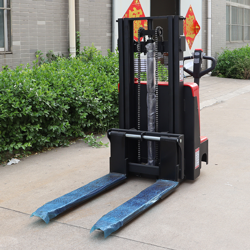 Hydraulic Electric Pallet Stacker Forklift, Portable Pallet Truck Lift, 1 Ton/2 Ton Walkie Electric Stacker Forklift