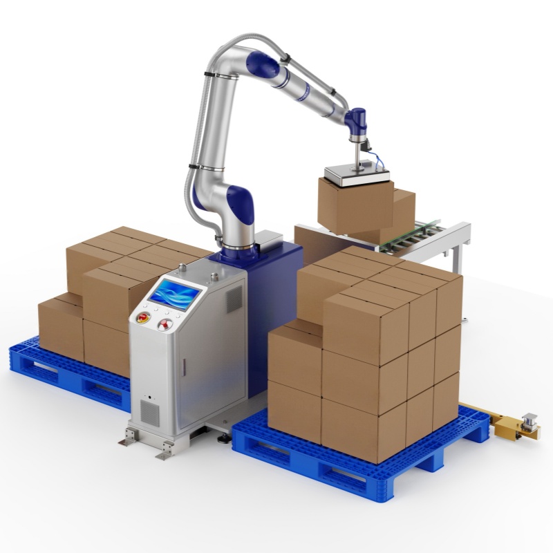 Intelligent Energy Saving Lifting Type Palletizing Robot 25kg PLC Gearbox Motor 5-Axis Control IP67 Rated for Industrial Use