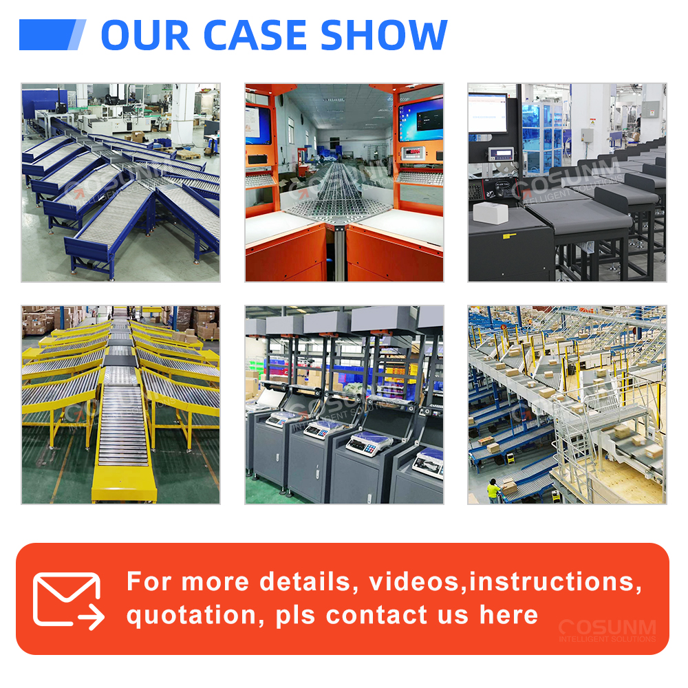 Automated Warehouse DWS Parcel Sorting Machine Picking System Adjustable Speed Aluminium Weigh Belt Conveyor 3000pcs/hour