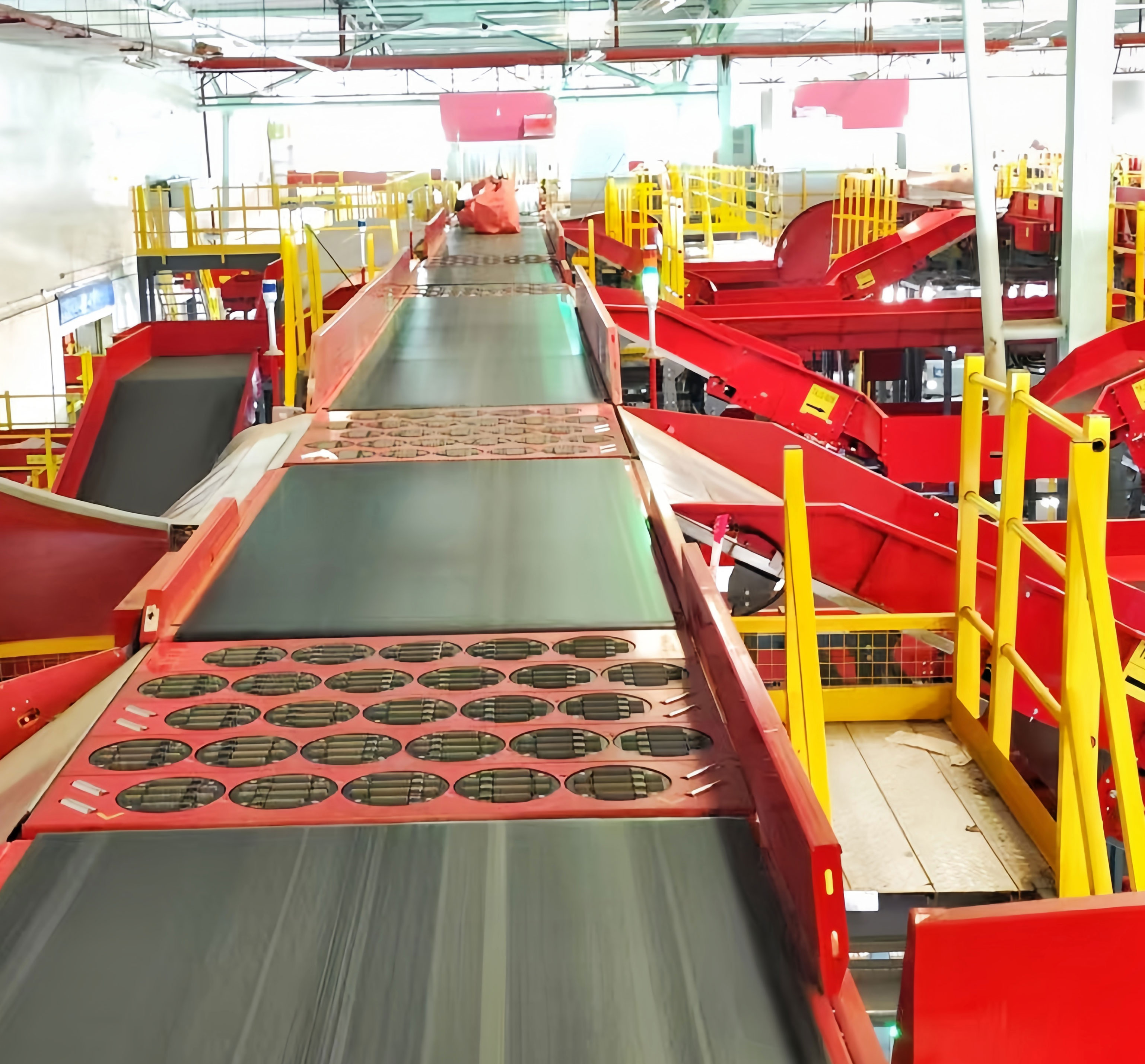 Automated Warehouse Sorting System Module - Swivel Wheel Diverter Conveyors &amp; Sorter Machine For Intelligent Manufacturing