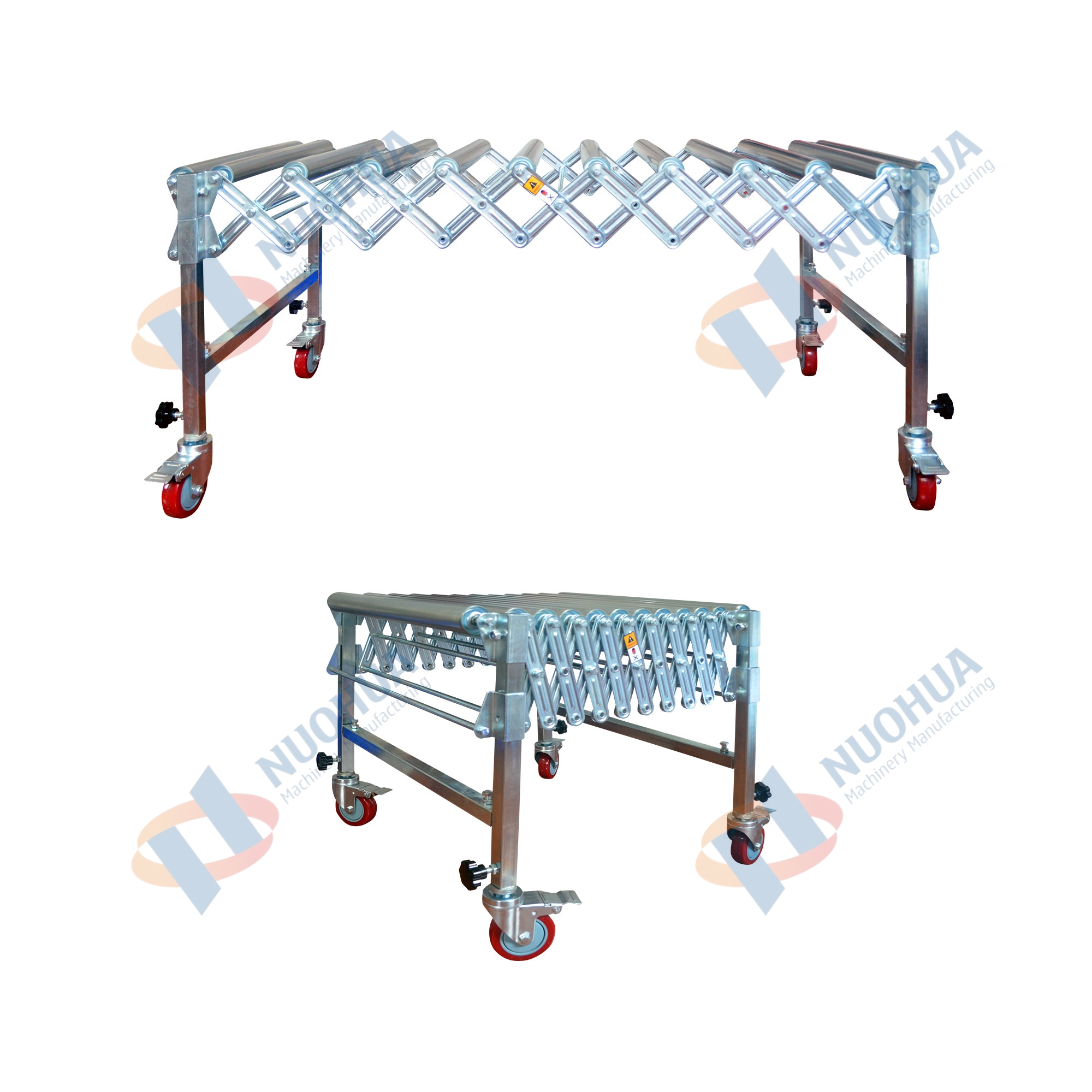 Heavy Light Duty Flexible Expandable Gravity Roller Conveyor Telescopic Unloading Conveyor Design For Box &amp; Carton Handling