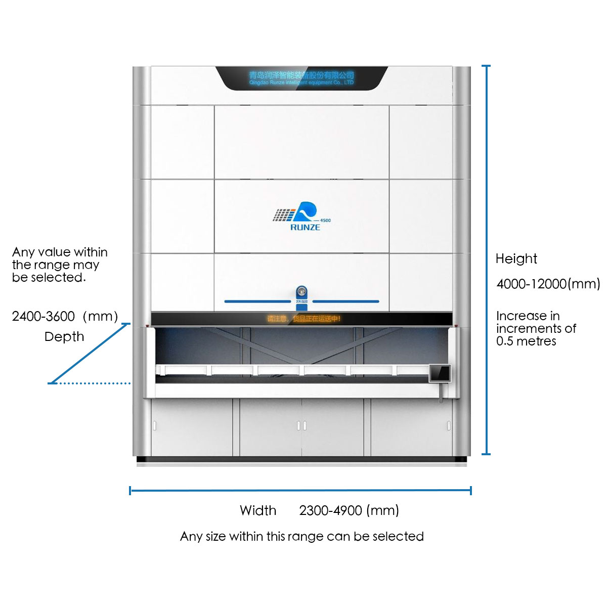Runze VLM Smart Warehouse Automation Equipment Vertical Lift Carousel Storage Module WMS ERP Integration