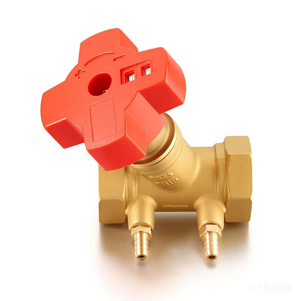 Brass Static Balance Valve Manual Flow Control Valve With Digital Lock For HVAC Heating Water System P16 200WOGForged Ball Valve