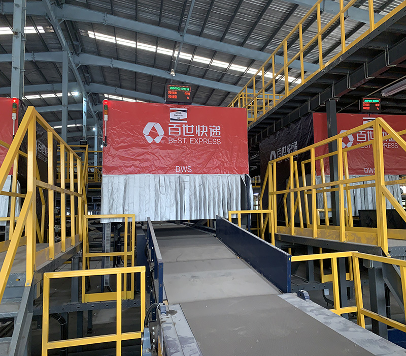 Fast Scanning and Dimensioning Weighing Sorting Machine New Condition Stainless Steel Belt Parcel Sorting System