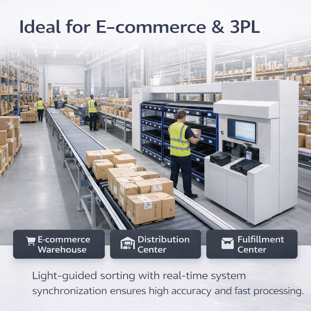 2025 AI-Vision 3D Put Wall Sorting Robot System | High-Precision Autonomous Order Consolidation Sorter for E-commerce &amp; 3PL