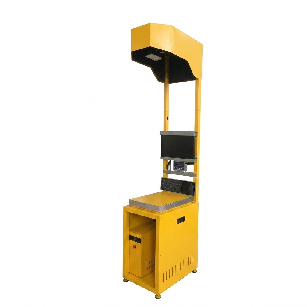 Precision In-Motion Parcel Scale With Integrated 3D Dimensioning and Barcode Scanning System