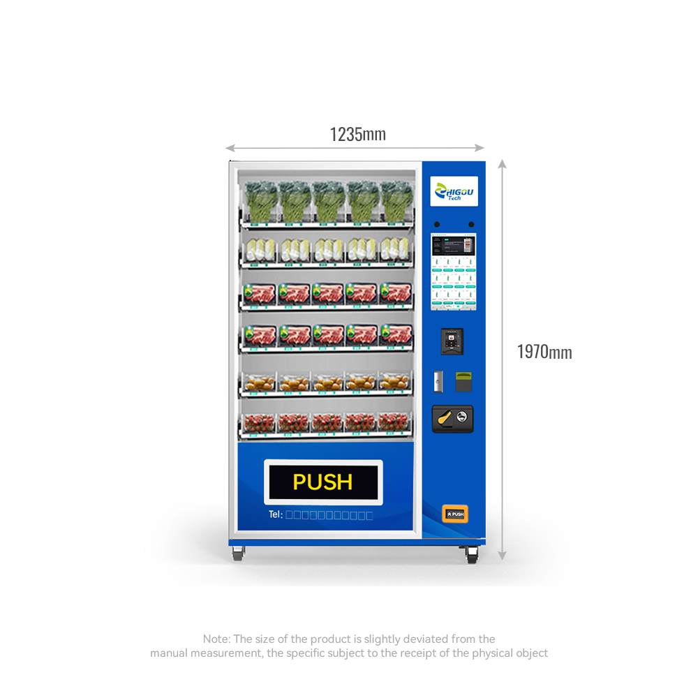 Zhi Gou Tech AI-powered SDK-enabled Smart Vending Machines 15.6inch Touchscreen Cloud-Based Management 5G/Wi-Fi Food Fruit