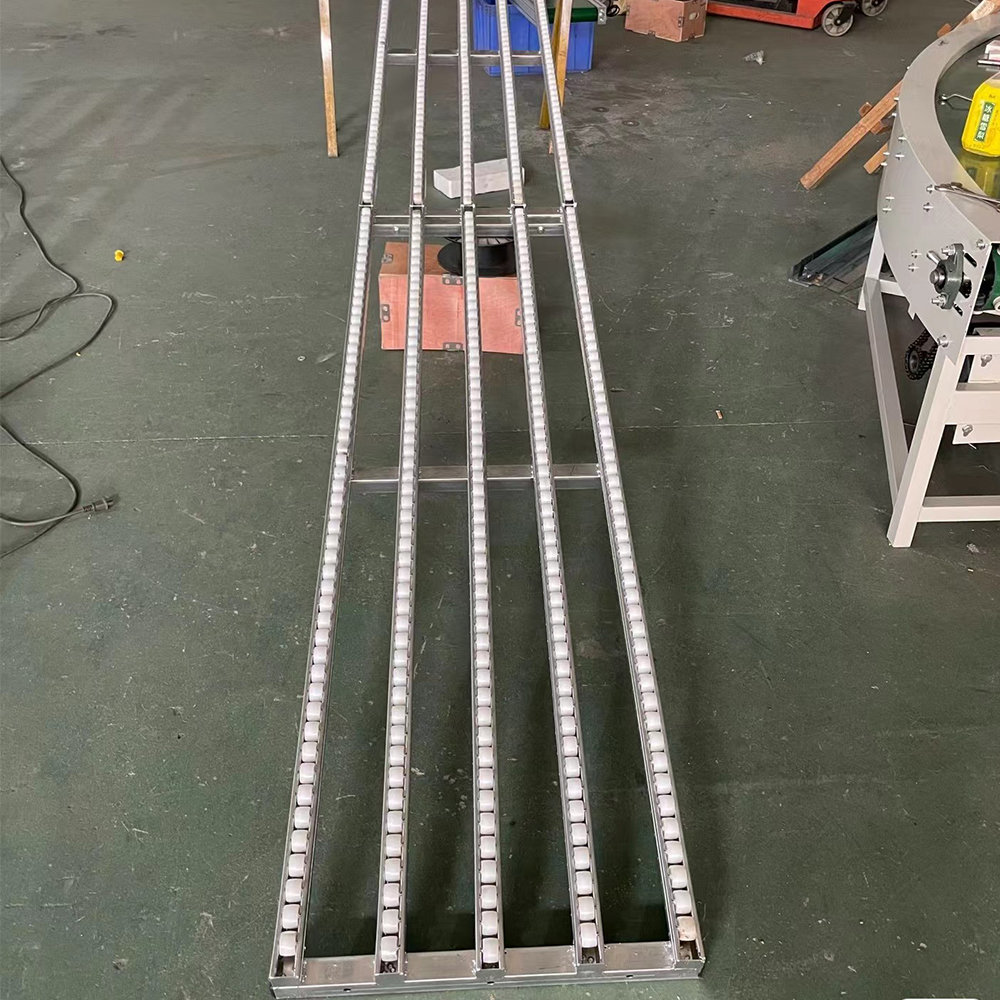 New Carton Flow Rack System Sliding Roller Track Shelf Gravity Conveyor for Restaurant and Logistics Center Picking &amp; Sorting