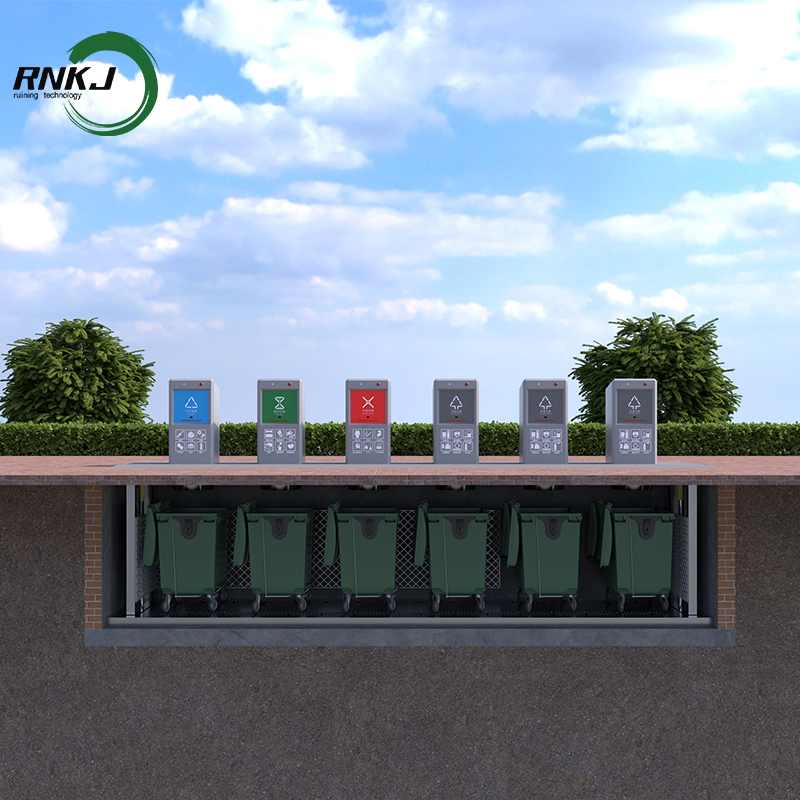 RNKJ Brand Smart Recycling Equipment Automatic Garbage Sorting Station Bin