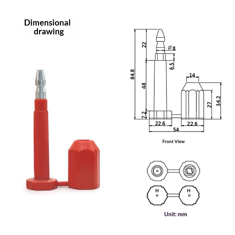 High-security Container Seal Disposable Bullet Seal Anti-tampering Logistics High Security Bolt Seal