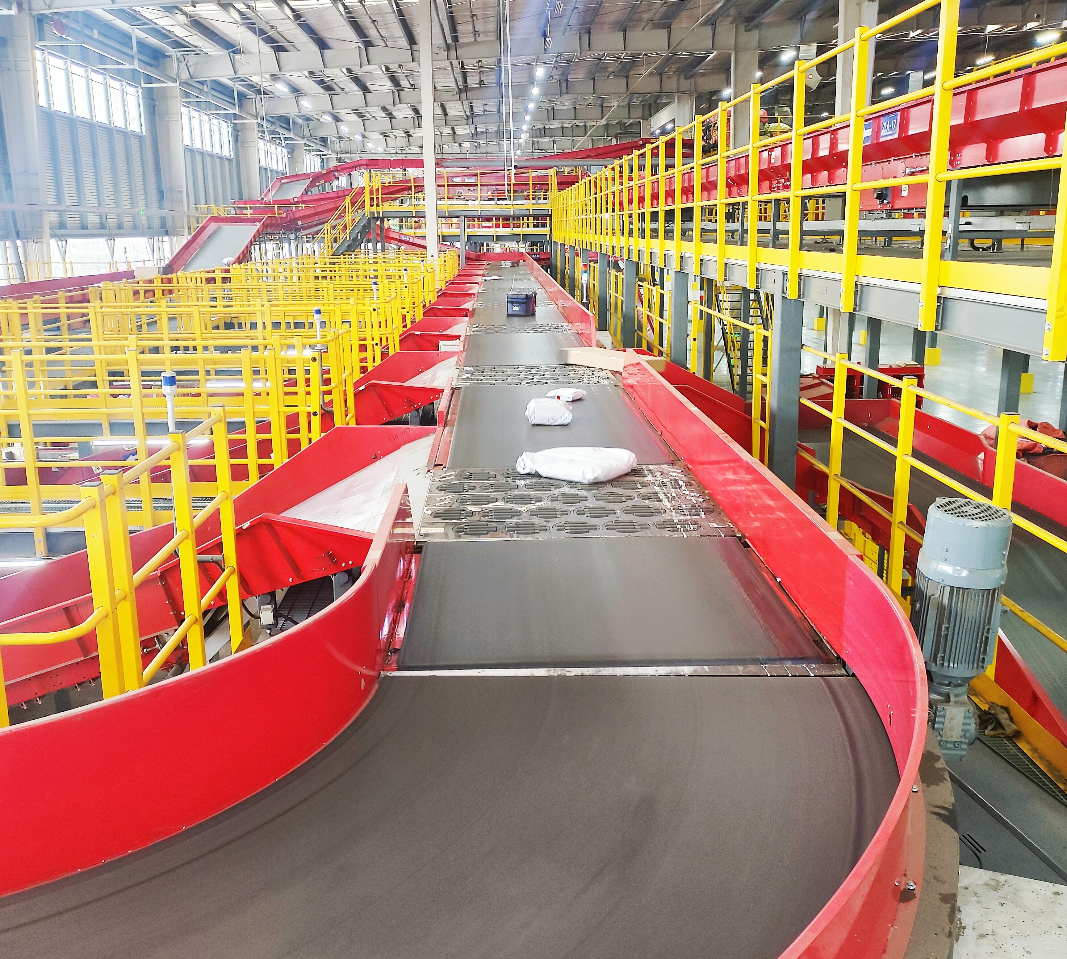 LUHUI High Efficient Custom Automatic Parcel Sorting Machine Power Swing Switch Wheel Sorter for Logistics Warehouse E-commerce