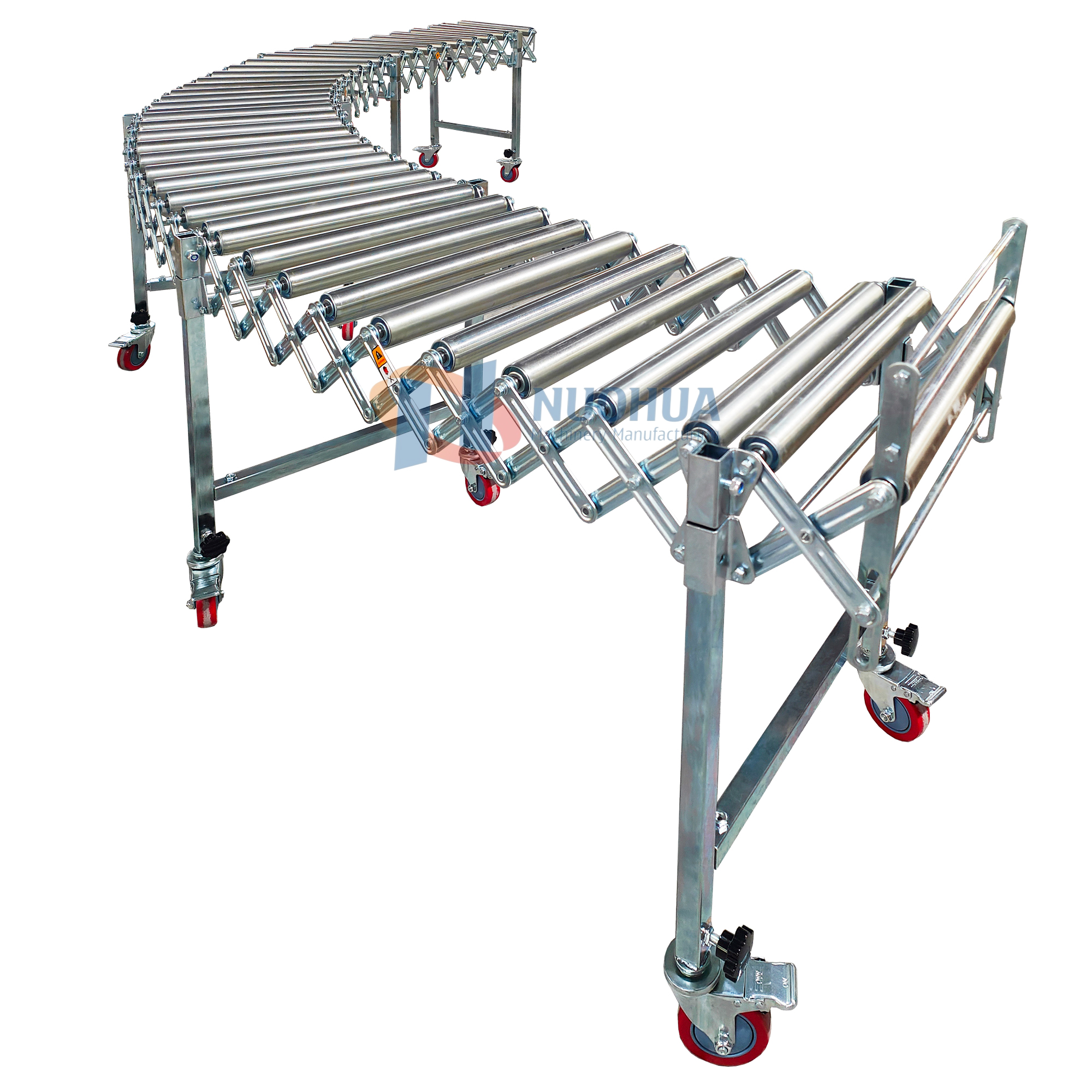 Heavy Light Duty Flexible Expandable Gravity Roller Conveyor Telescopic Unloading Conveyor Design For Box &amp; Carton Handling