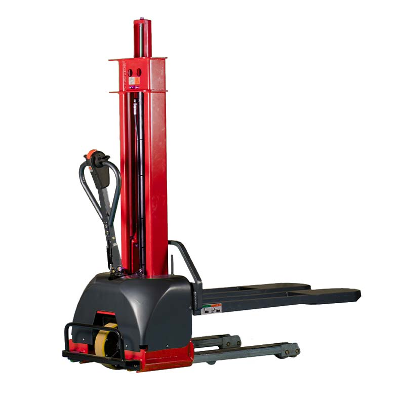 Electric Self Loading Pallet Stacker 1000kg Lithium Battery 1600mm Lift Compact Design Easy Operation for Warehouse
