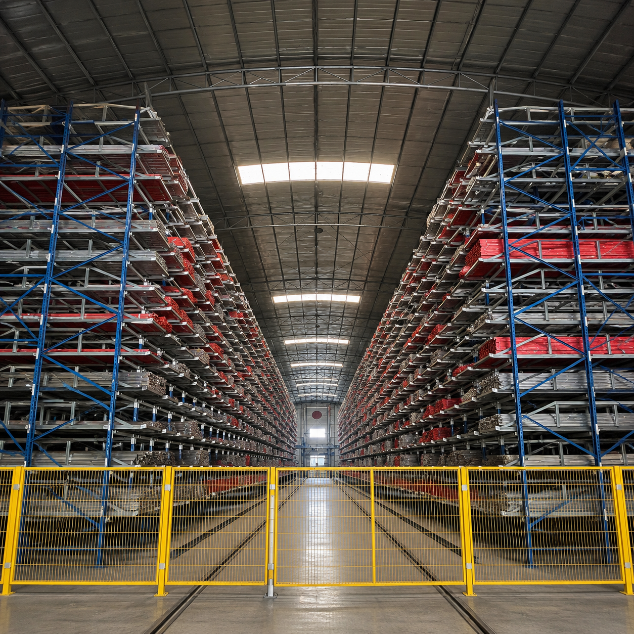 Automated Intelligent Logistics Storage AS/RS System Stereoscopic Warehouse Honeycomb Long Material Storage