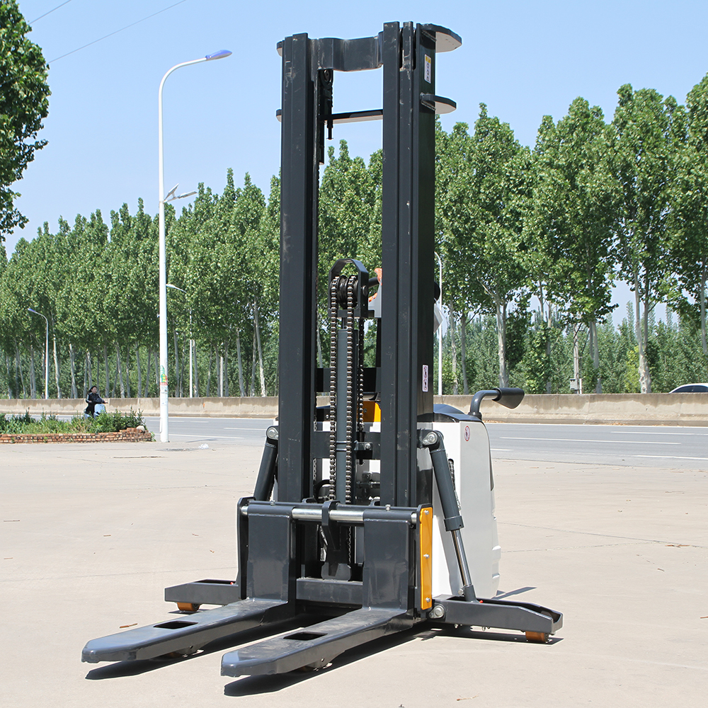 CE Certified 2-Ton 2-Meter Semi-Electric Pallet Stacker Walking Electric Forklift with High Lifting Capacity