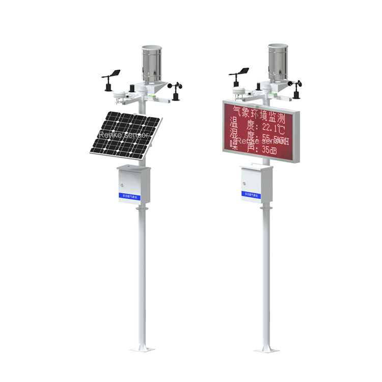 Professional Outdoor Solar Powered Climate Monitoring Station Agricultural Automatic Serial Weather Station RS485 With Sensors
