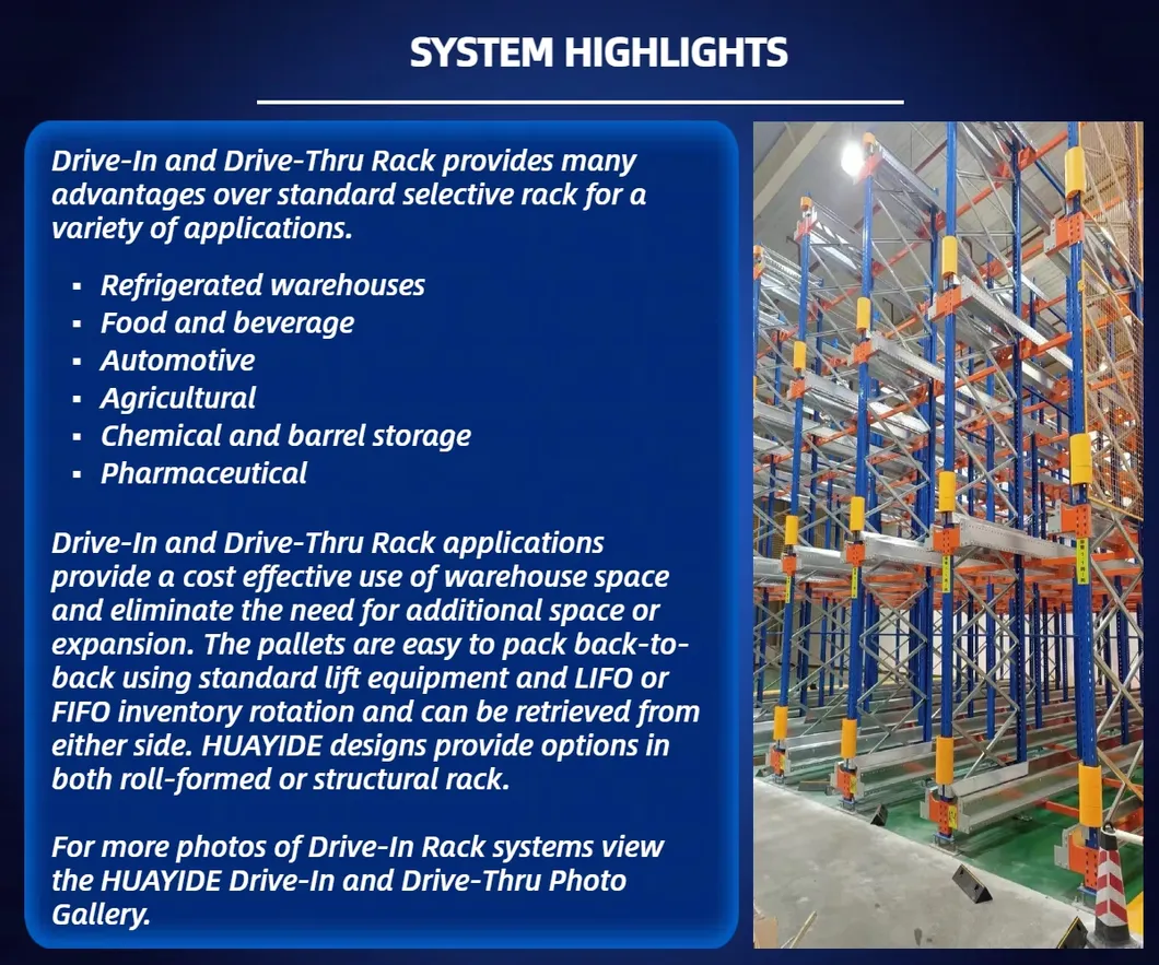 Drive-in Drive-Through Racking System