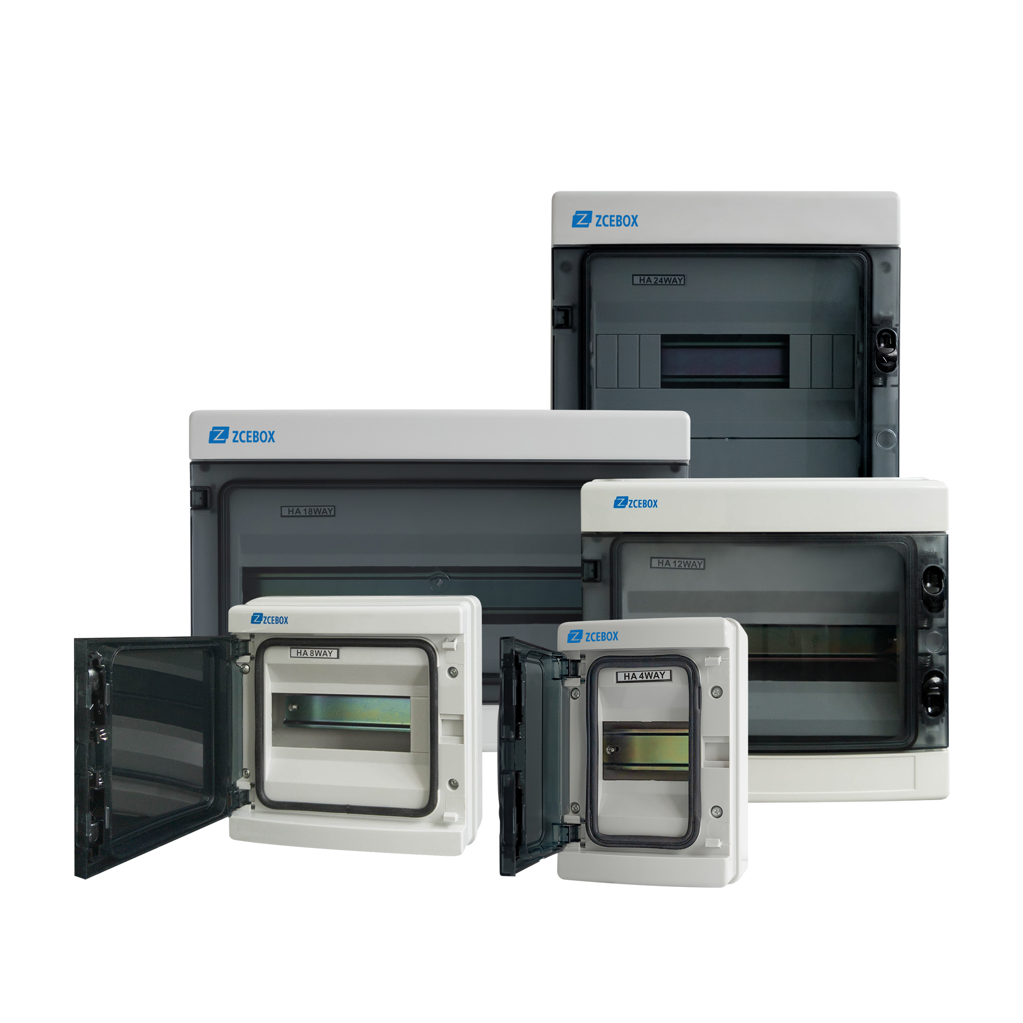 For Plastic Electronic Distribution Box for DIN Circuit Breakers DB IP65 Protection Fire Resistant 650/30S CE Certified