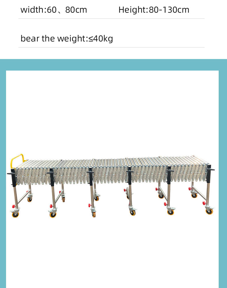 Warehouse Transportation Fully Automatic Steel Chain Distribution Machine Flexible Telescopic Conveyor for Assembly Line