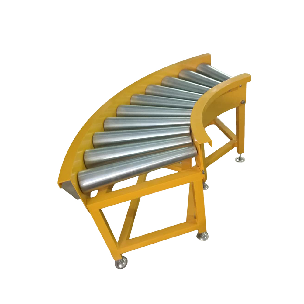 Logistic Hub Parcel Sorting System Driven 90 Degree Roller Conveyor